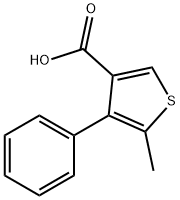 5-メチル-4-フェニル-チオフェン-3-カルボン酸 化学構造式