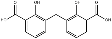 3,3'-メチレンビス(2-ヒドロキシベンゼンカルボン酸) 化学構造式