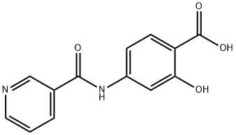 4-[[(3-Pyridyl)carbonyl]amino]salicylic acid Structure