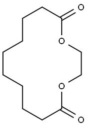 1,4-ジオキサテトラデカン-5,14-ジオン 化学構造式