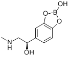 (R)-2-hydroxy-alpha-[(methylamino)methyl]-1,3,2-benzodioxaborole-5-methanol, 5579-16-8, 结构式