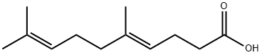 (E)-5,9-Dimethyl-4,8-decadienoic acid Struktur