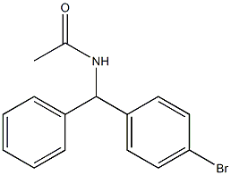 N-[(4-ブロモフェニル)(フェニル)メチル]アセトアミド 化学構造式