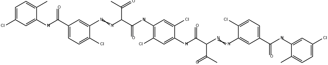 3,3'-[(2,5-dichloro-p-phenylene)bis[imino(1-acetyl-2-oxoethylene)azo]]bis[4-chloro-N-(5-chloro-o-tolyl)benzamide] Struktur