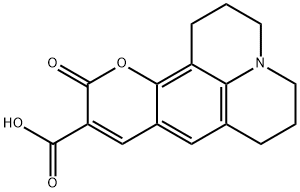 10-オキソ-2,3,5,6-テトラヒドロ-4H,10H-11-オキサ-3a-アザ-1H-ベンゾ[de]アントラセン-9-カルボン酸 化学構造式