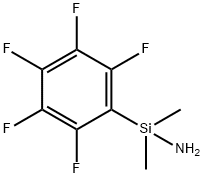α,α-ジメチル-α-(ペンタフルオロフェニル)シランアミン 化学構造式