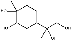 4-(1,2-ジヒドロキシ-1-メチルエチル)-1-メチル-1,2-シクロヘキサンジオール 化学構造式