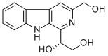 1-[(1R)-1,2-ジヒドロキシエチル]-9H-ピリド[3,4-b]インドール-3-メタノール 化学構造式