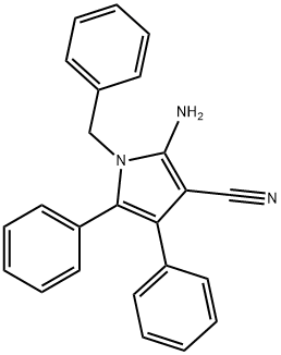 2-AMINO-1-BENZYL-4,5-DIPHENYL-1H-PYRROLE-3-CARBONITRILE Structure