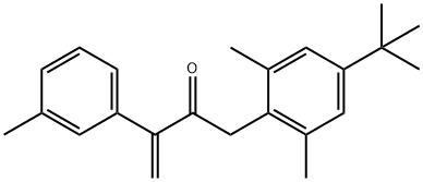 1-(4-tert-Butyl-2,6-dimethylphenyl)-3-(3-methylphenyl)-3-buten-2-one Struktur
