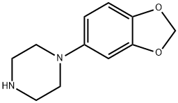 1-(苯并[D][1,3]二氧杂环戊烯-5-基)哌嗪, 55827-51-5, 结构式