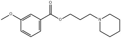3-メトキシ安息香酸3-ピペリジノプロピル 化学構造式