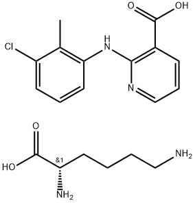 Lysine clonixinate  Struktur