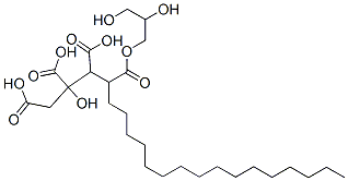 1,2,3-Propanetricarboxylic acid, 2-hydroxy-, ester with 1,2,3-propanetriol monooctadecanoate Structure