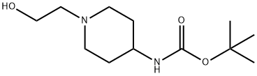 Carbamic acid, [1-(2-hydroxyethyl)-4-piperidinyl]-, 1,1-dimethylethyl ester (9CI) Struktur