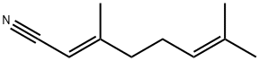 (2E)-3,7-ジメチル-2,6-オクタジエンニトリル 化学構造式