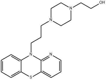 4-[3-(10H-ピリド[3,2-b][1,4]ベンゾチアジン-10-イル)プロピル]-1-ピペラジンエタノール 化学構造式