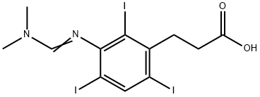 3-[[(dimethylamino)methylene]amino]-3-(2,4,6-triiodophenyl)propionic acid Structure
