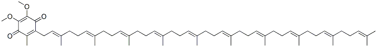 2-[(2E,6E,10E,14E,18E,22E,26E,30E,34E)-3,7,11,15,19,23,27,31,35,39-decamethyltetraconta-2,6,10,14,18,22,26,30,34,38-decaenyl]-5,6-dimethoxy-3-methyl-cyclohexa-2,5-diene-1,4-dione Struktur
