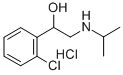 1-(2-chlorophenyl)-2-(propan-2-ylamino)ethanol hydrate hydrochloride Struktur