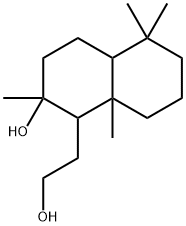 decahydro-2-hydroxy-2,5,5,8a-tetramethylnaphthalene-1-ethanol Struktur
