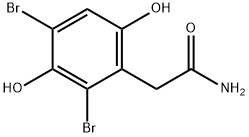 2,4-Dibromo-3,6-dihydroxybenzeneacetamide Struktur