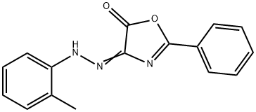 2-フェニル-4,5-オキサゾールジオン4-[(2-メチルフェニル)ヒドラゾン] 化学構造式