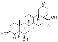 3BETA-6BETA-DIHYDROXY OLEAN-12-EN-28-OIC ACID Structure