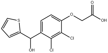 [2,3-Dichloro-4-[(2-thienyl)hydroxymethyl]phenoxy]acetic acid Structure