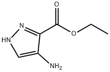 4-アミノ-1H-ピラゾール-5-カルボン酸エチル 化学構造式