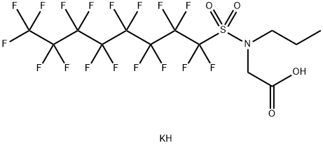 N-[(1,1,2,2,3,3,4,4,5,5,6,6,7,7,8,8,8-HEPTADECAFLUOROOCTYL)SULFONYL]-N-PROPYLGLYCINE POTASSIUM SALT Structure