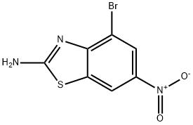 4-ブロモ-6-ニトロ-2-ベンゾチアゾールアミン 化学構造式