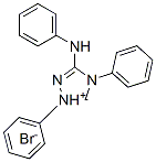 1H-1,2,4-Triazolium, 1,4-diphenyl-3-(phenylamino)-, bromide Struktur