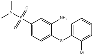3-AMINO-4-[(BROMOPHENYL)THIO]-N,N, DIMETHYL-BENZENESULFONAMIDE Struktur