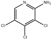 3,4,5-三氯吡啶-2-胺, 55933-91-0, 结构式