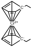 双(乙基环戊二烯基)铬(II) 结构式