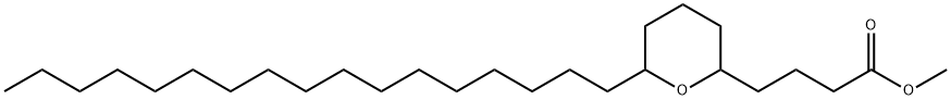 6-Heptadecyltetrahydro-2H-pyran-2-butanoic acid methyl ester 结构式