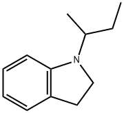 2,3-ジヒドロ-1-(1-メチルプロピル)-1H-インドール 化学構造式