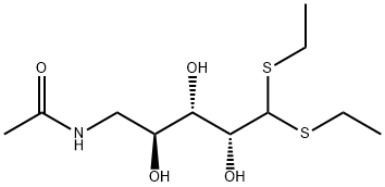 L-Arabinose, 5-(acetylamino)-5-deoxy-, diethyl mercaptal Structure