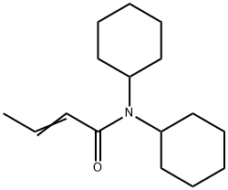N,N-ジシクロヘキシル-2-ブテンアミド 化学構造式