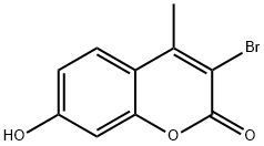 3-溴-7-羟基-4-甲基色烯-2-酮, 55977-10-1, 结构式