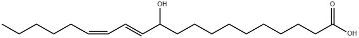 (+/-)-11-HYDROXY-12E,14Z-EICOSADIENOIC ACID Structure