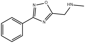 N-メチル-1-(3-フェニル-1,2,4-オキサジアゾール-5-イル)メタンアミン 化学構造式
