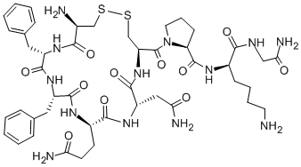 2-(フェニルアラニン)-8-リシンバソプレシン 化学構造式