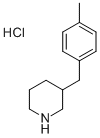 3-(4-METHYLBENZYL)PIPERIDINE HYDROCHLORIDE 化学構造式