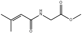 N-(3-メチル-1-オキソ-2-ブテニル)グリシンメチル 化学構造式