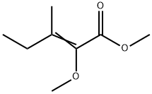 2-メトキシ-3-メチル-2-ペンテン酸メチル 化学構造式