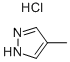 4-METHYLPYRAZOLE HYDROCHLORIDE Structure