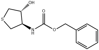 Carbamic acid, (tetrahydro-4-hydroxy-3-thienyl)-, phenylmethyl ester, trans- (9CI) Struktur