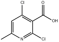 2,4-ジクロロ-6-メチルニコチン酸 化学構造式